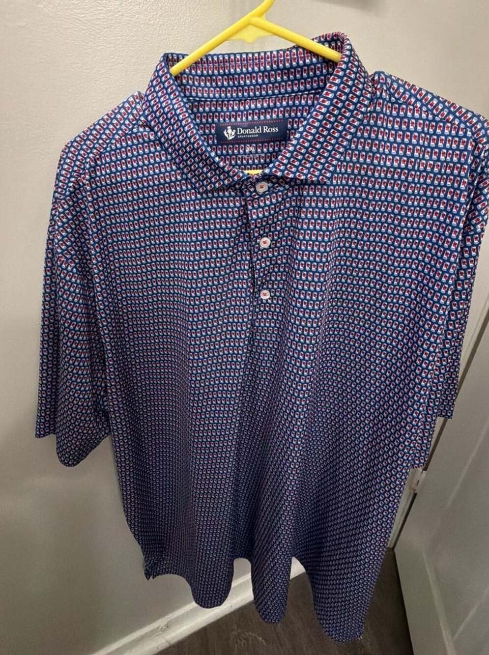 Donald Ross Barnsley Resort Golf Polo Men’s XXL Blue Red Logo Performance